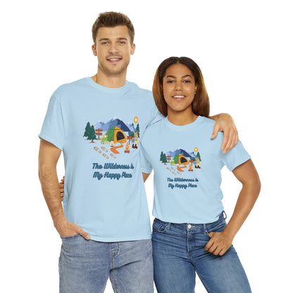 The Wilderness is My Happy Place Unisex Heavy Cotton Tee