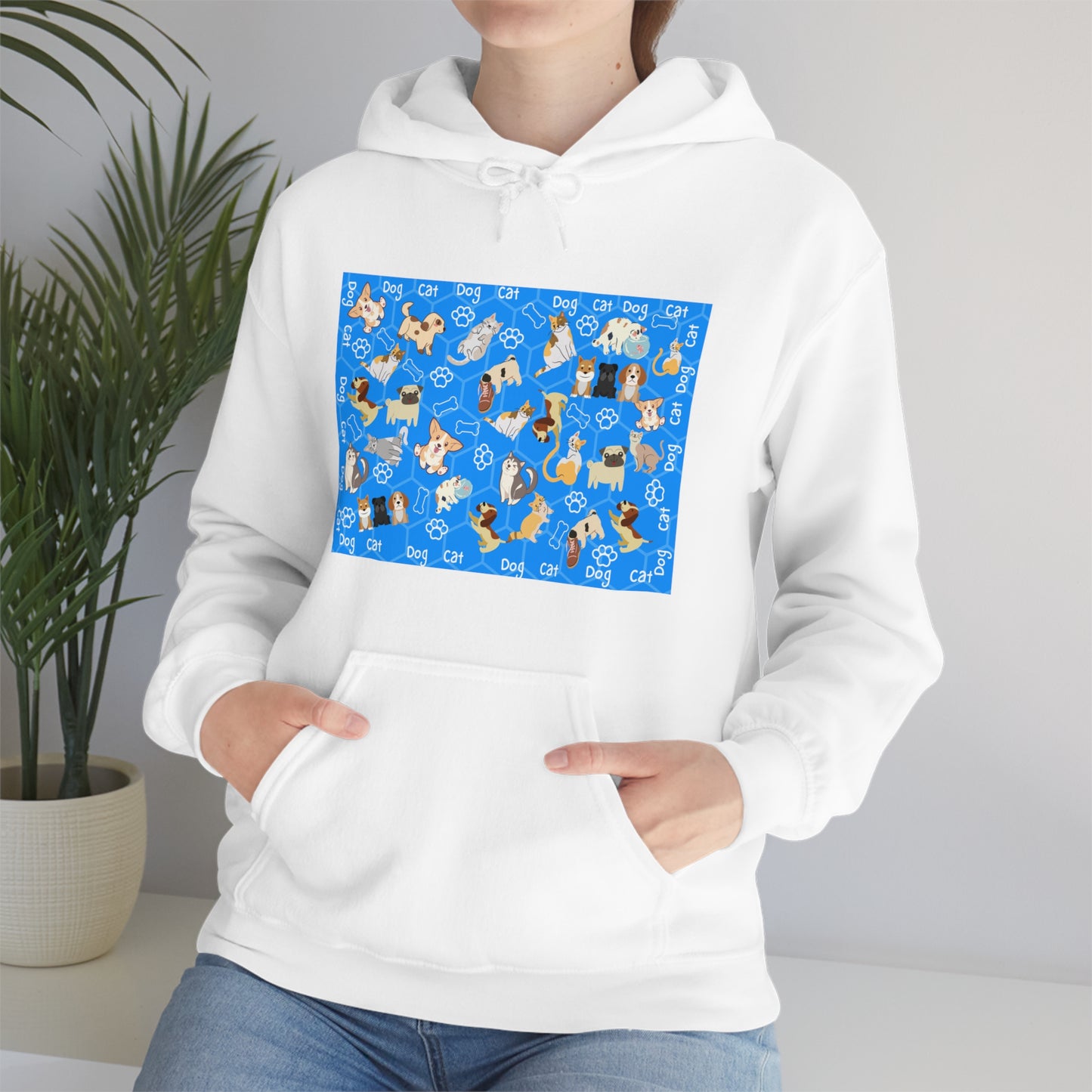 Dog and Cat Medley Unisex Heavy Blend™ Hooded Sweatshirt