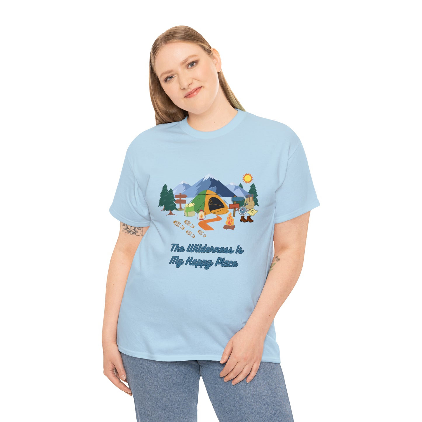 The Wilderness is My Happy Place Unisex Heavy Cotton Tee