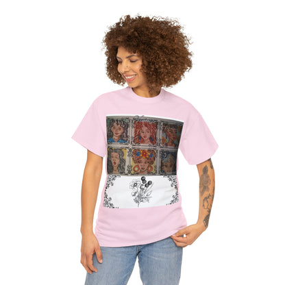 Vintage with comic art Unisex Heavy Cotton Tee