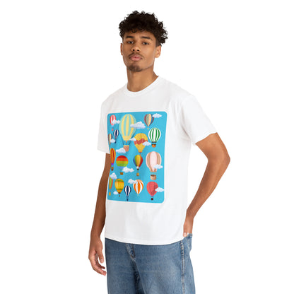 Hot Air Balloons Unisex Heavy Cotton Tee