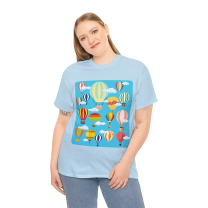 Hot Air Balloons Unisex Heavy Cotton Tee