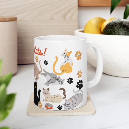 I Love Cats Ceramic Mug 11oz