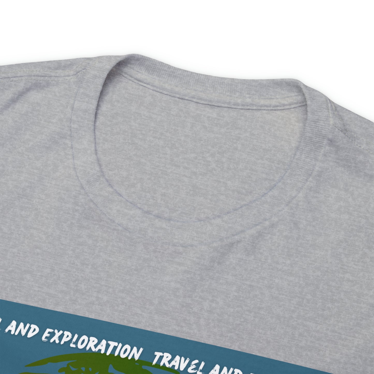 Travel and exploration Blue Unisex Heavy Cotton Tee