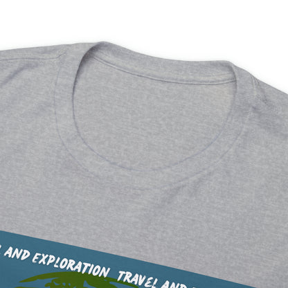 Travel and exploration Blue Unisex Heavy Cotton Tee