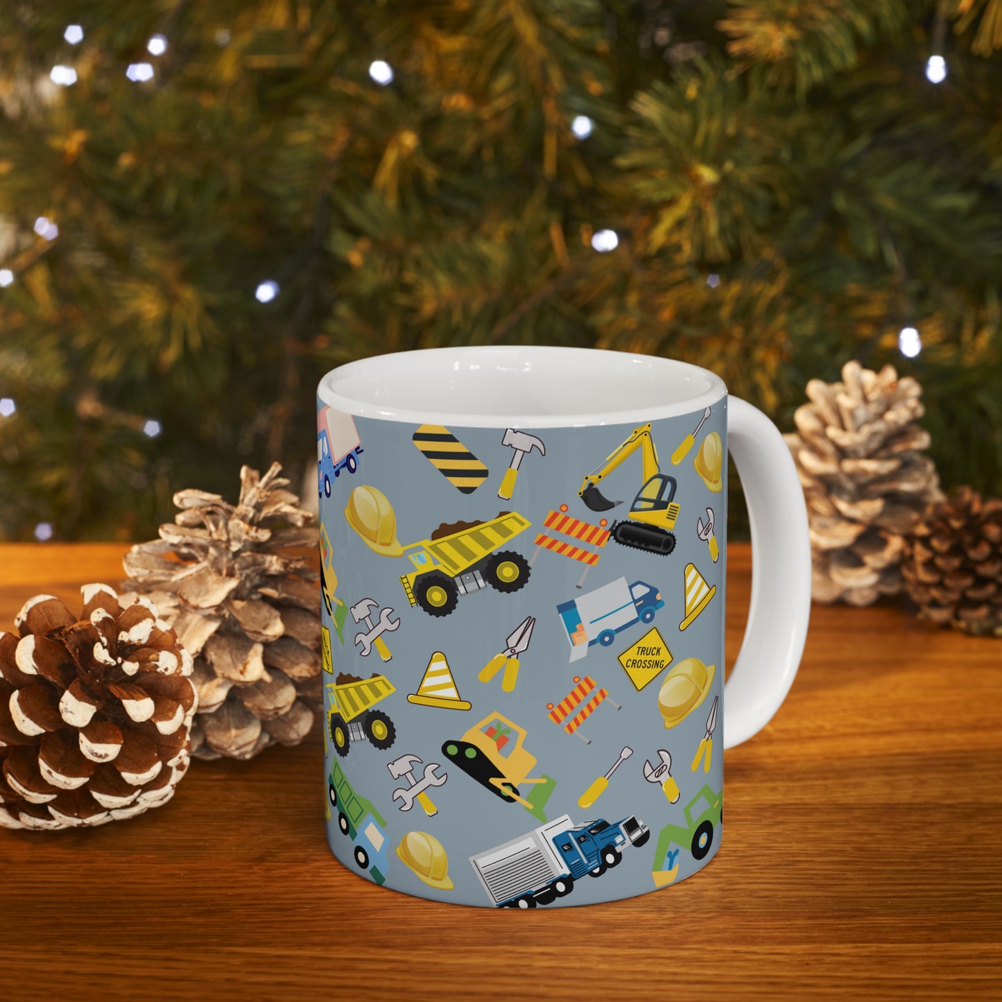 Construction Grey Ceramic Mug 11oz