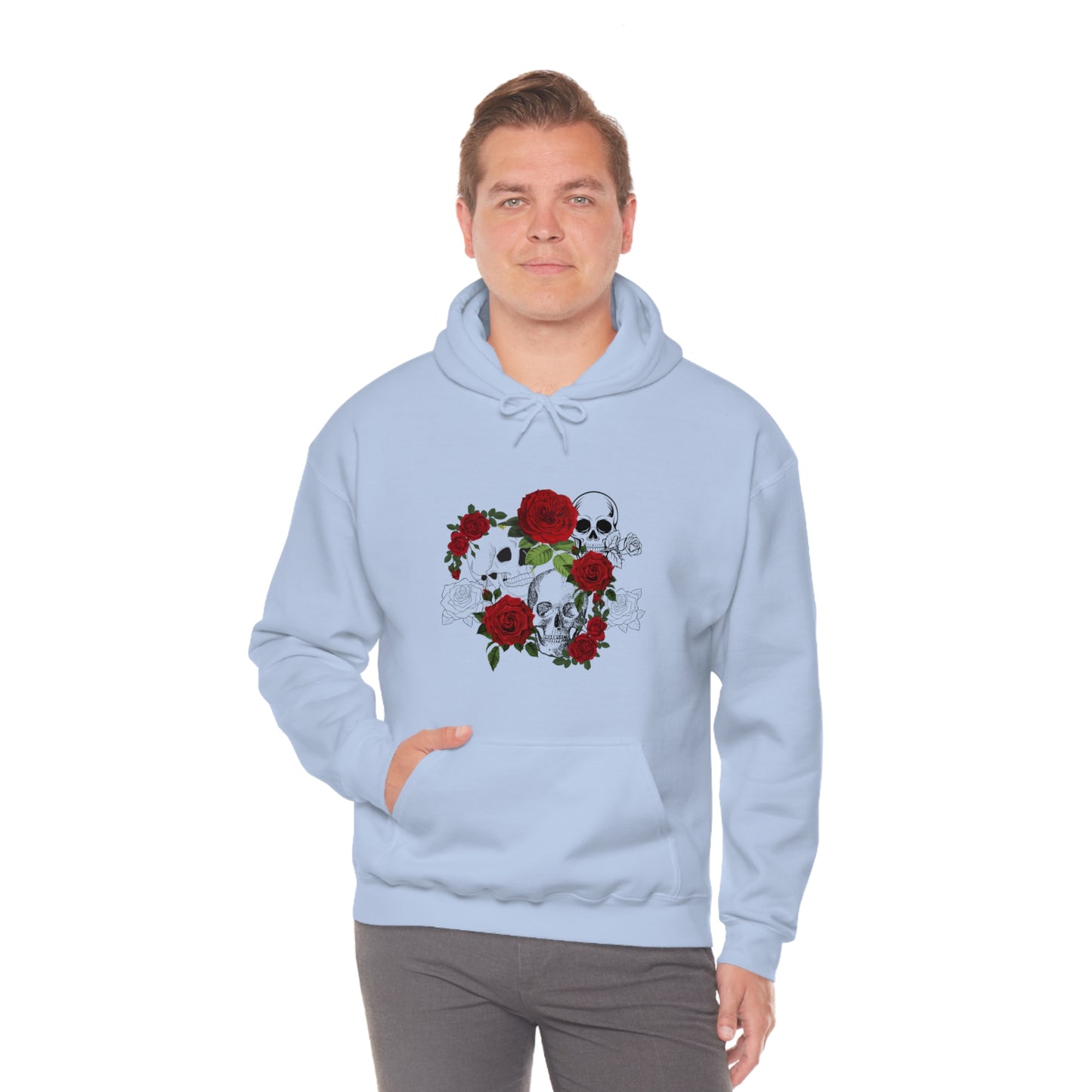 Skull and Roses Unisex Heavy Blend™ Hooded Sweatshirt