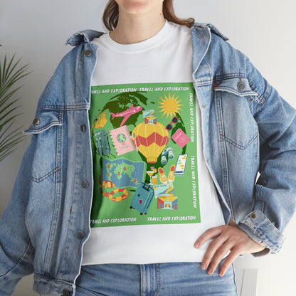 Travel and Exploration Unisex Heavy Cotton Tee
