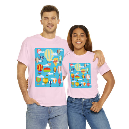 Hot Air Balloons Unisex Heavy Cotton Tee