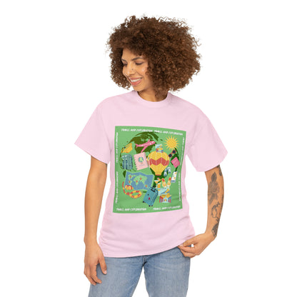 Travel and Exploration Unisex Heavy Cotton Tee