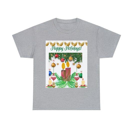 Happy Holidays Unisex Heavy Cotton Tee