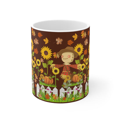 Vibing For Fall Brown Ceramic Mug 11oz