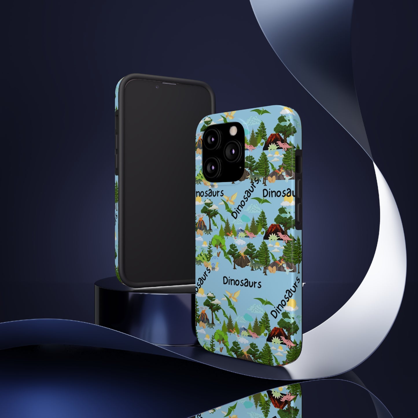 Dinosaurs Blue Tough Phone Cases