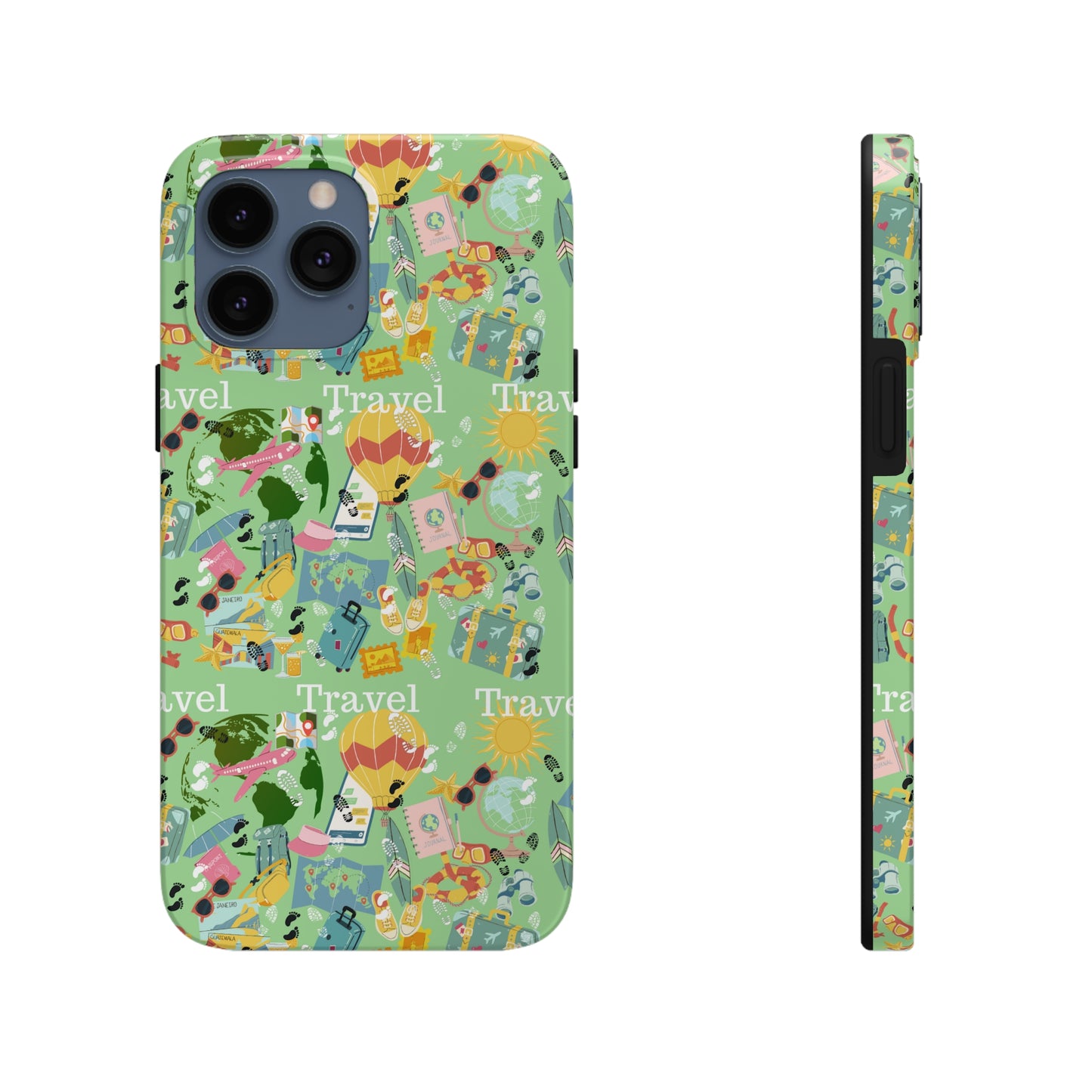 Travel and Exploration Green Tough Phone Cases