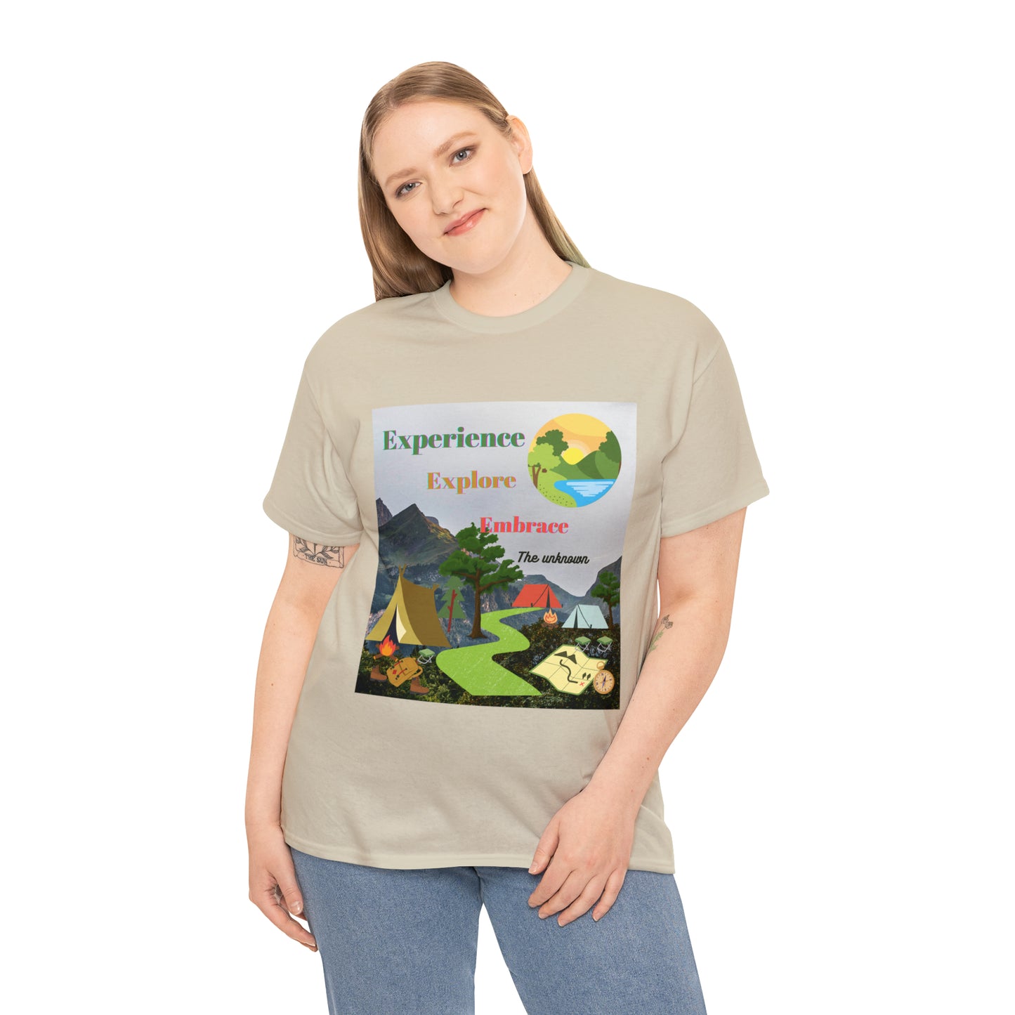 Experience Explore Embrace Unisex Heavy Cotton Tee