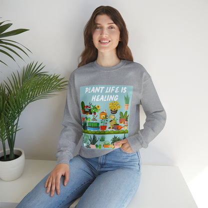 Plant Life Is Healing Unisex Heavy Blend™ Crewneck Sweatshirt