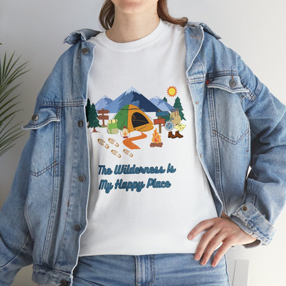 The Wilderness is My Happy Place Unisex Heavy Cotton Tee