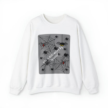 Who is Distracted By Spiders? Unisex Heavy Blend™ Crewneck Sweatshirt