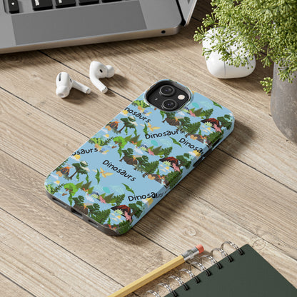 Dinosaurs Blue Tough Phone Cases