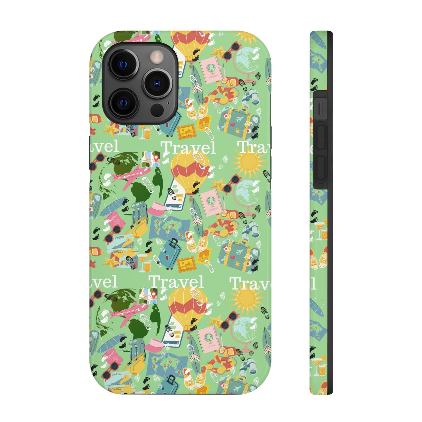 Travel and Exploration Green Tough Phone Cases