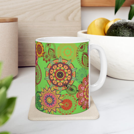 Paisley Floral Ceramic Mug 11oz