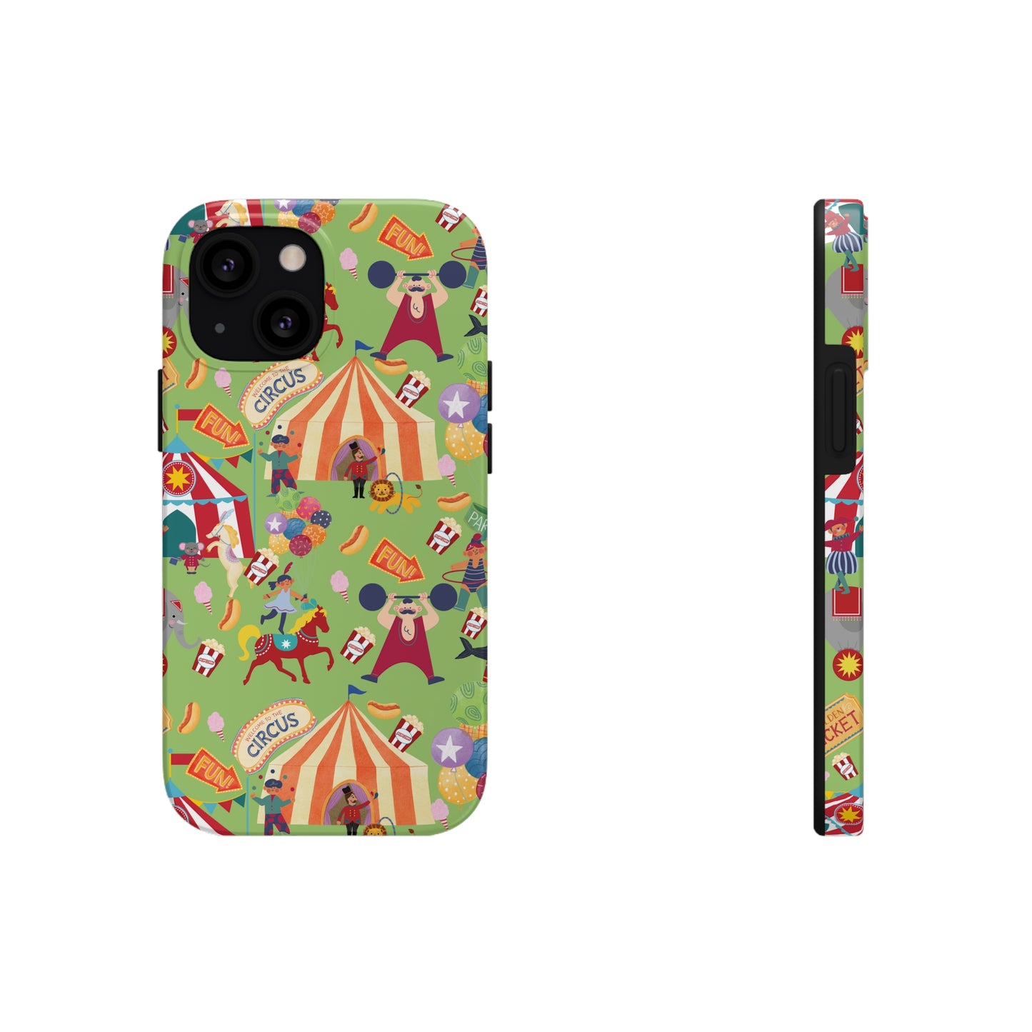 Circus Party Lime Tough Phone Cases