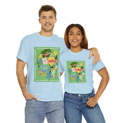 Travel and Exploration Unisex Heavy Cotton Tee