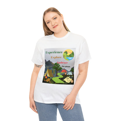 Experience Explore Embrace Unisex Heavy Cotton Tee