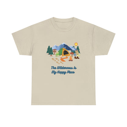 The Wilderness is My Happy Place Unisex Heavy Cotton Tee