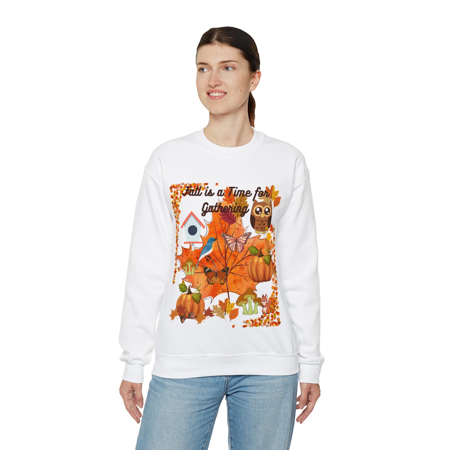 Fall Is a Time for Gathering Unisex Heavy Blend™ Crewneck Sweatshirt