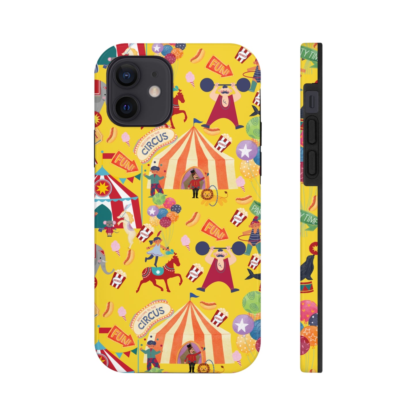 Circus Party Yellow Tough Phone Cases