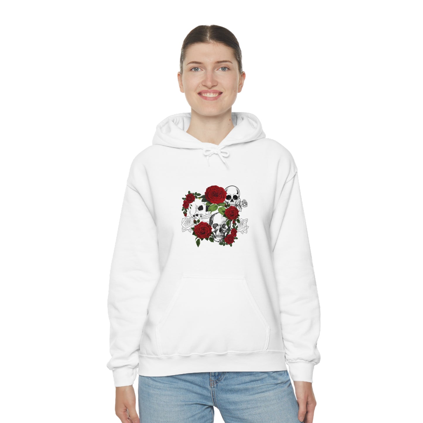 Skull and Roses Unisex Heavy Blend™ Hooded Sweatshirt