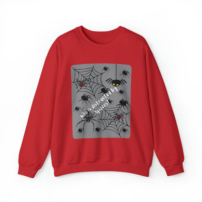 Who is Distracted By Spiders? Unisex Heavy Blend™ Crewneck Sweatshirt