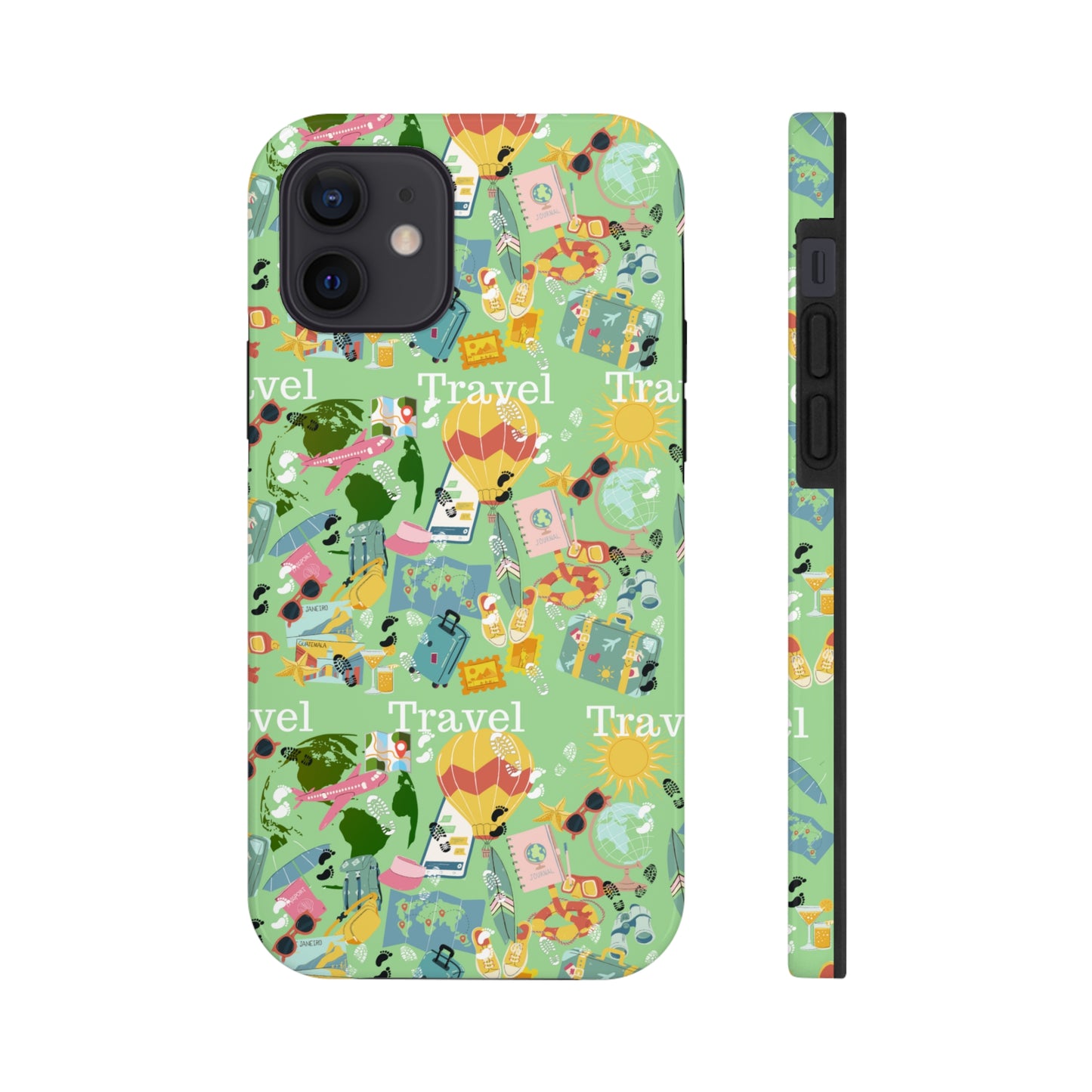 Travel and Exploration Green Tough Phone Cases