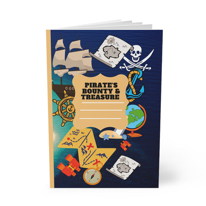 Pirate's Bounty and Treasure Softcover Notebook, A5