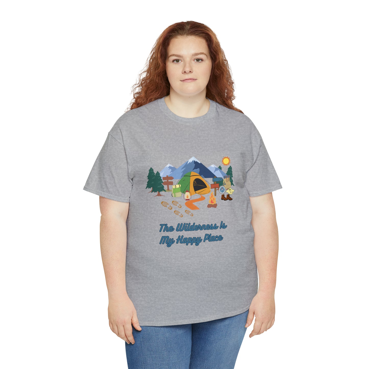 The Wilderness is My Happy Place Unisex Heavy Cotton Tee