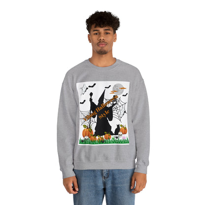 Vibing Halloween Style Unisex Heavy Blend™ Crewneck Sweatshirt