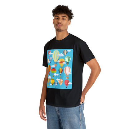 Hot Air Balloons Unisex Heavy Cotton Tee