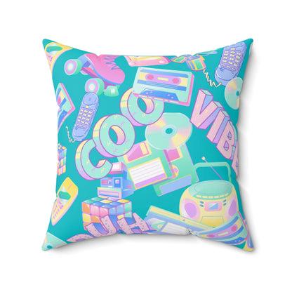 Retro Vibes Spun Polyester Square Pillow