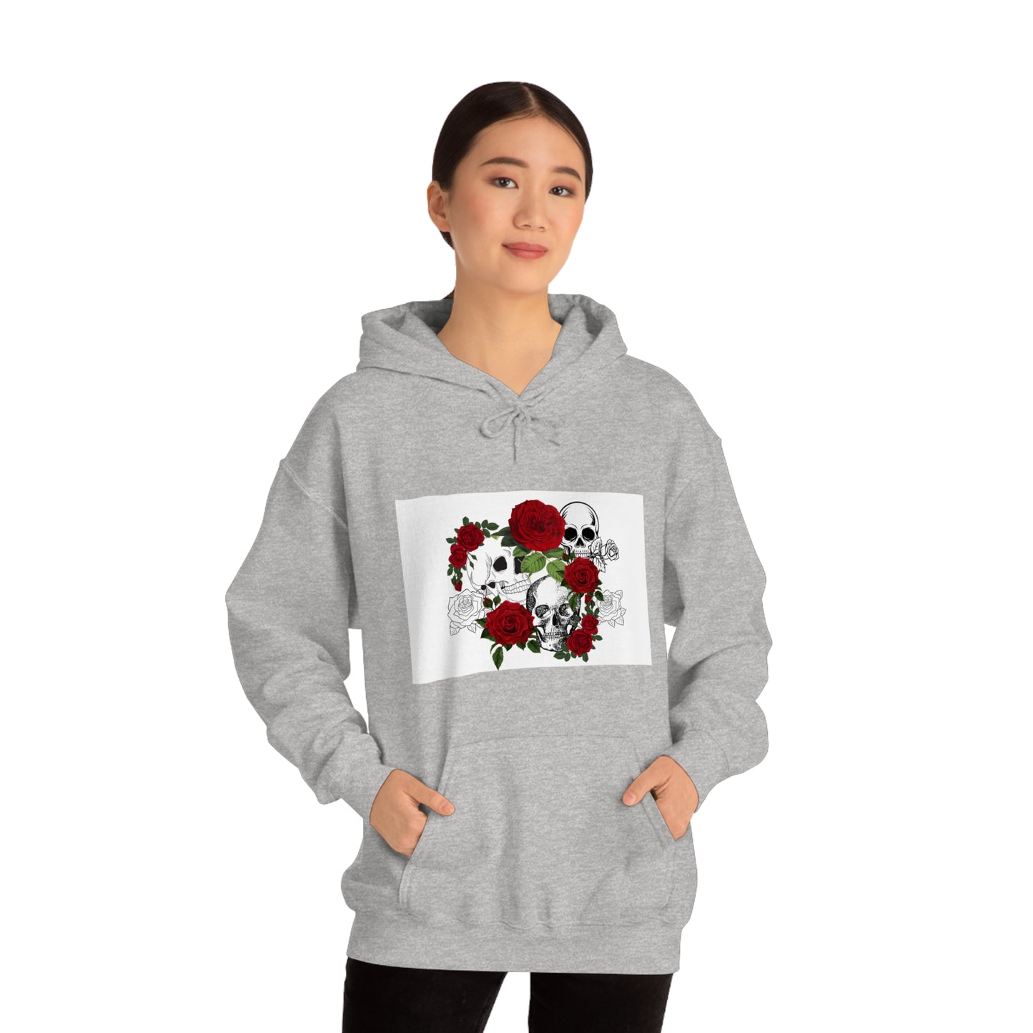 Skull and Roses Unisex Heavy Blend™ Hooded Sweatshirt