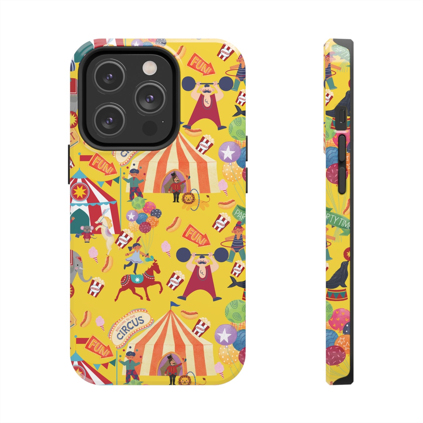 Circus Party Yellow Tough Phone Cases