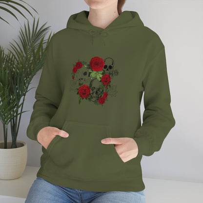 Skull and Roses Unisex Heavy Blend™ Hooded Sweatshirt