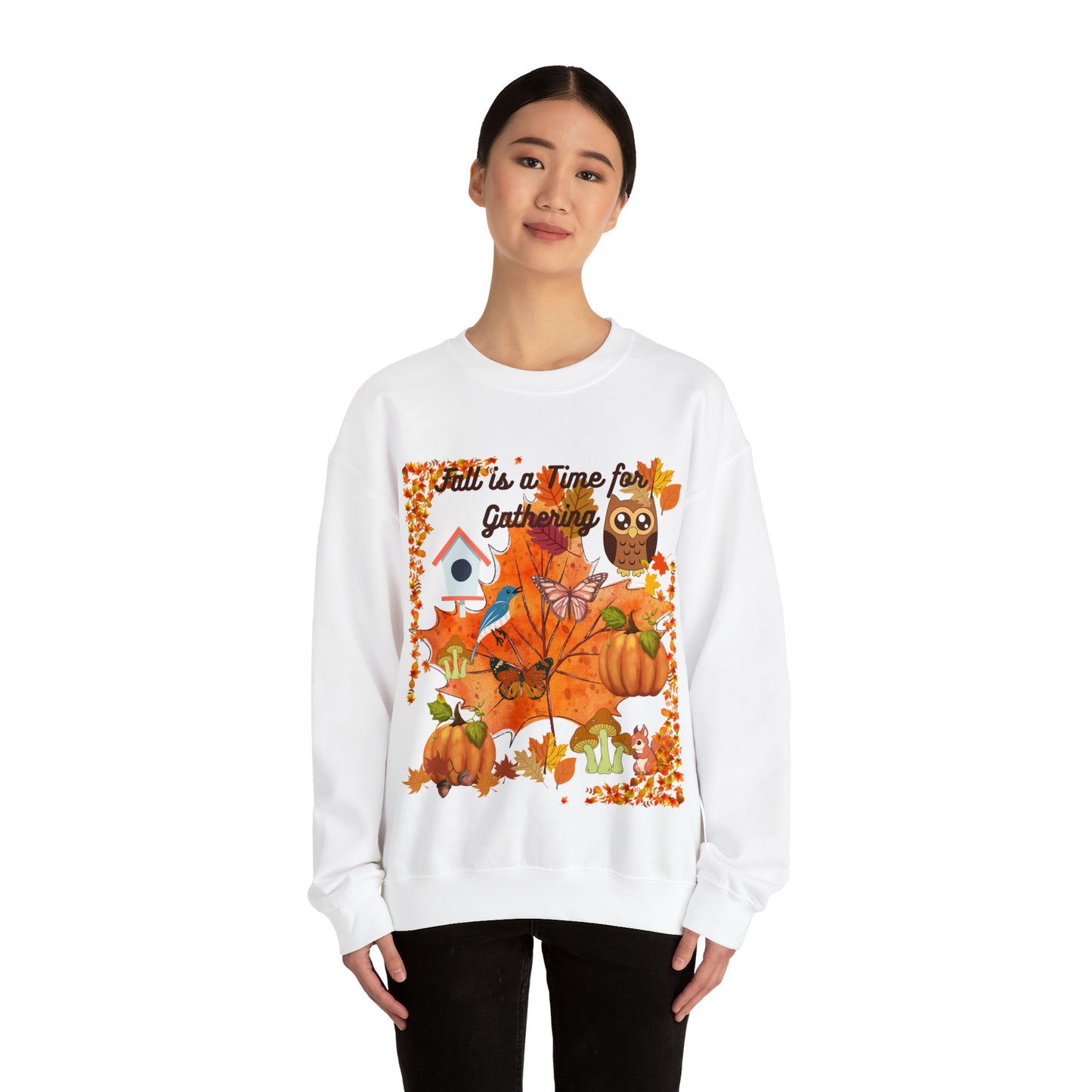 Fall Is a Time for Gathering Unisex Heavy Blend™ Crewneck Sweatshirt