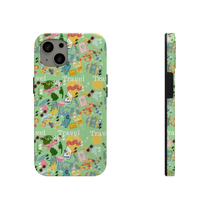 Travel and Exploration Green Tough Phone Cases