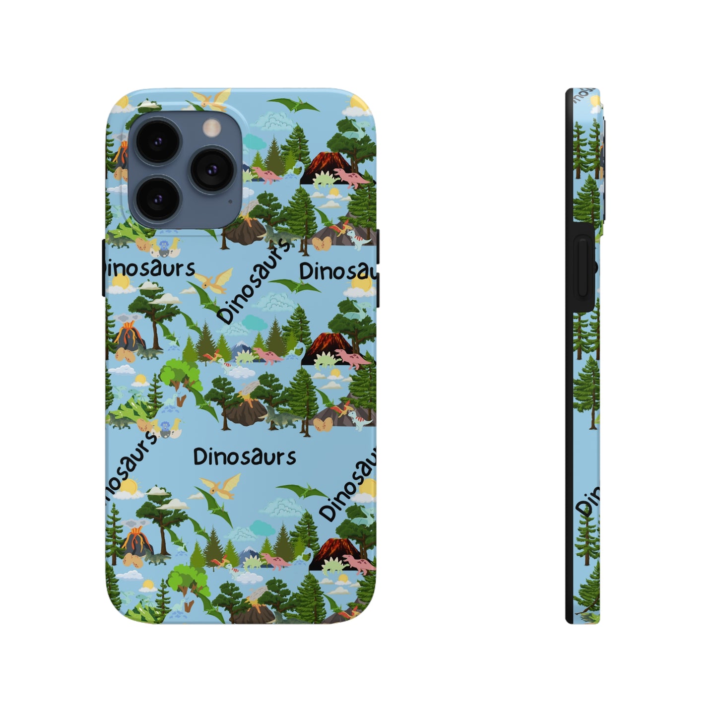 Dinosaurs Blue Tough Phone Cases