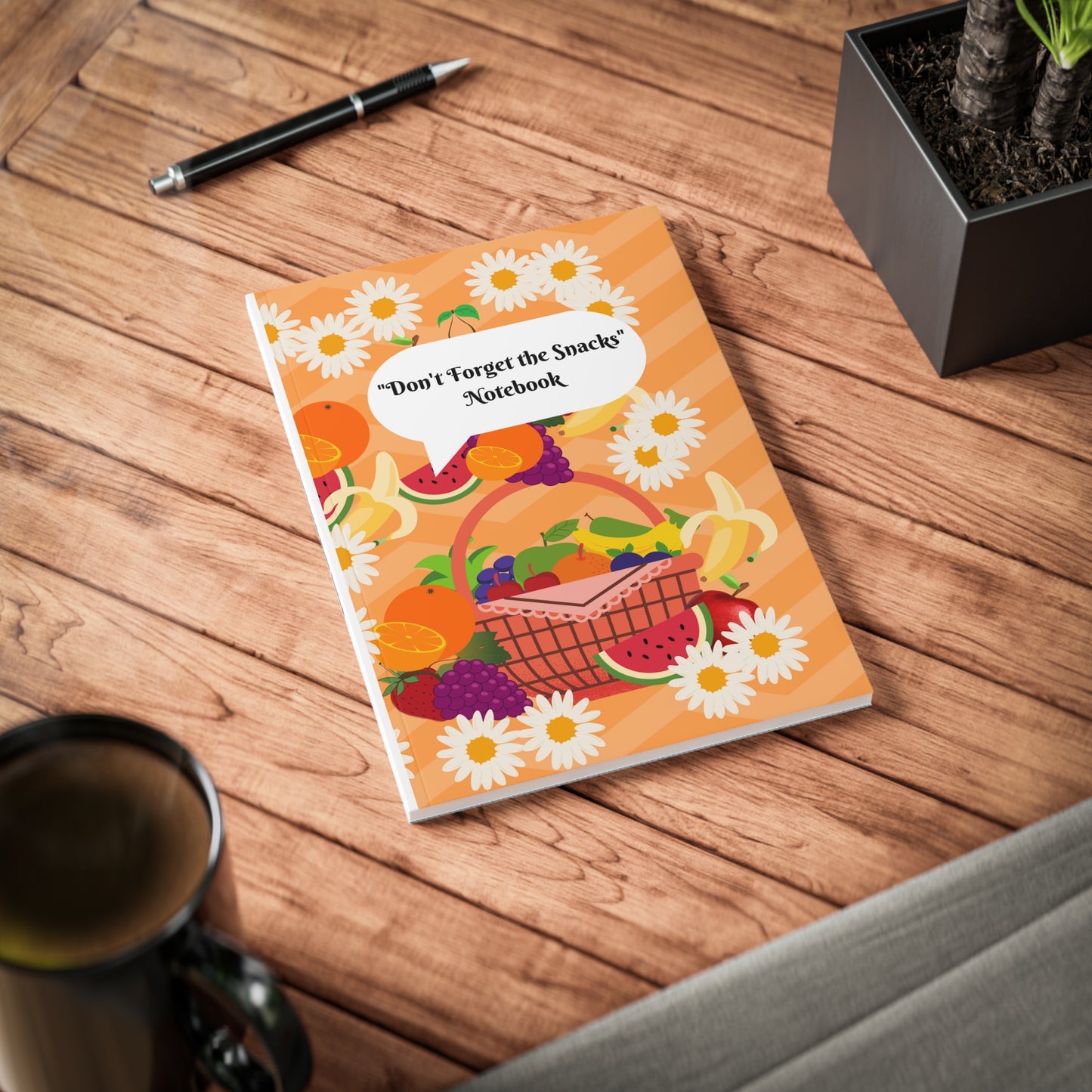 Don't Forget the Snacks Softcover Notebook, A5