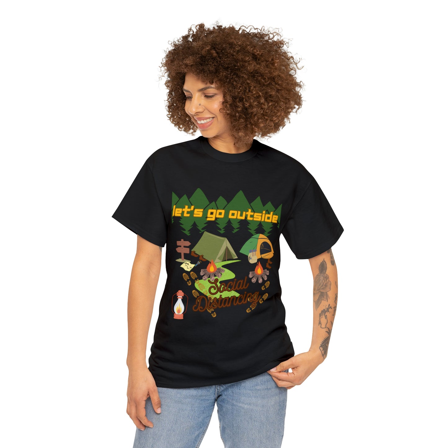 Let's Go Outside Unisex Heavy Cotton Tee