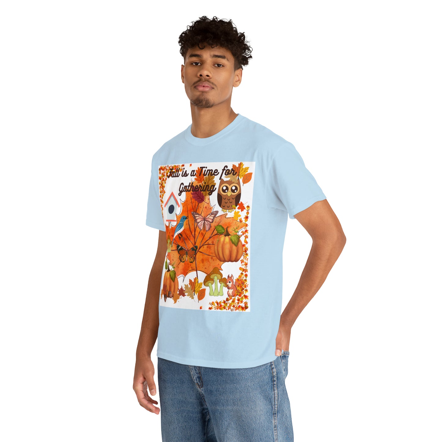 Fall Is A Time For Gathering Unisex Heavy Cotton Tee