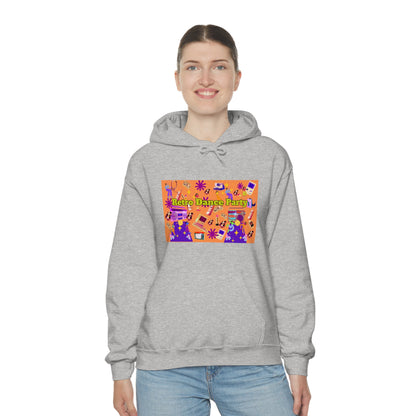 Retro Dance Party Orange Ground Unisex Heavy Blend™ Hooded Sweatshirt