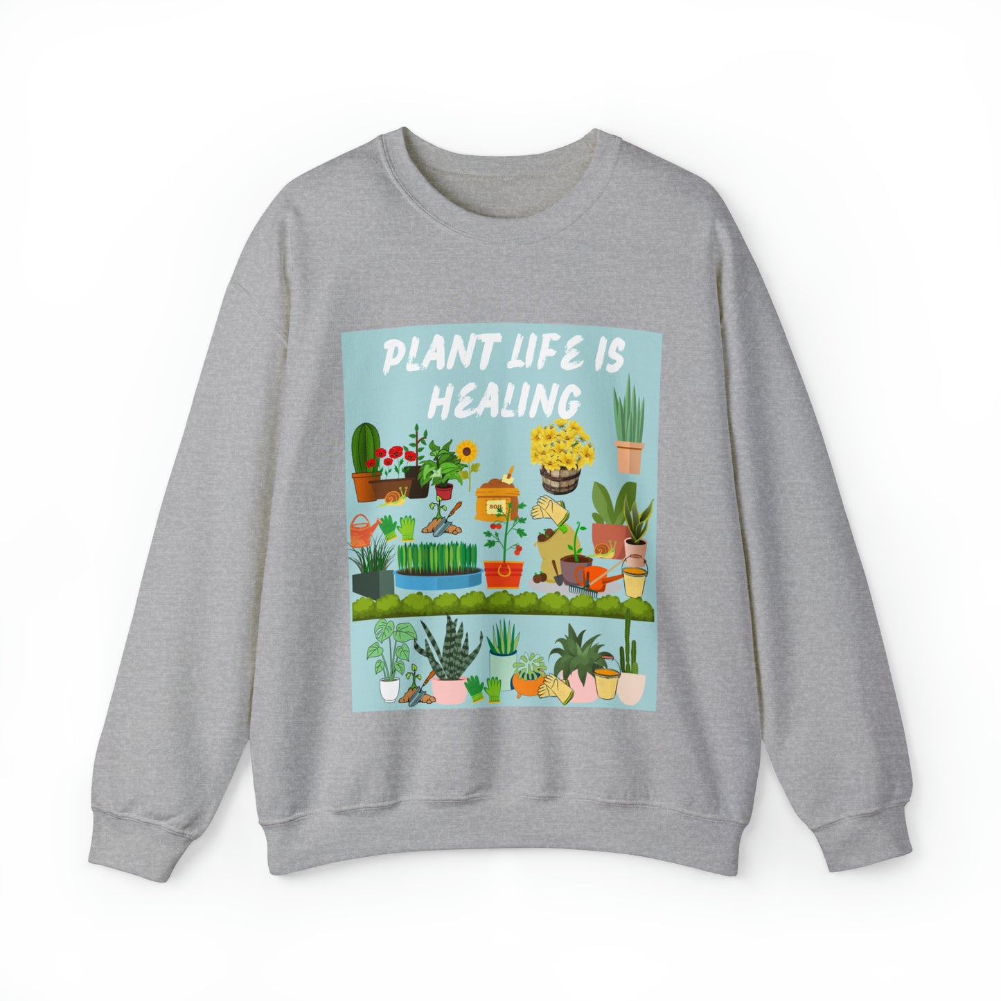 Plant Life Is Healing Unisex Heavy Blend™ Crewneck Sweatshirt